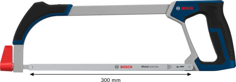 Cưa tay lưỡi kép Bosch 300 mm dùng để cắt kim loại chính xác.